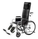 Carrozzina reclinabile con poggiatesta e pedane elevabili - KSP N50R24