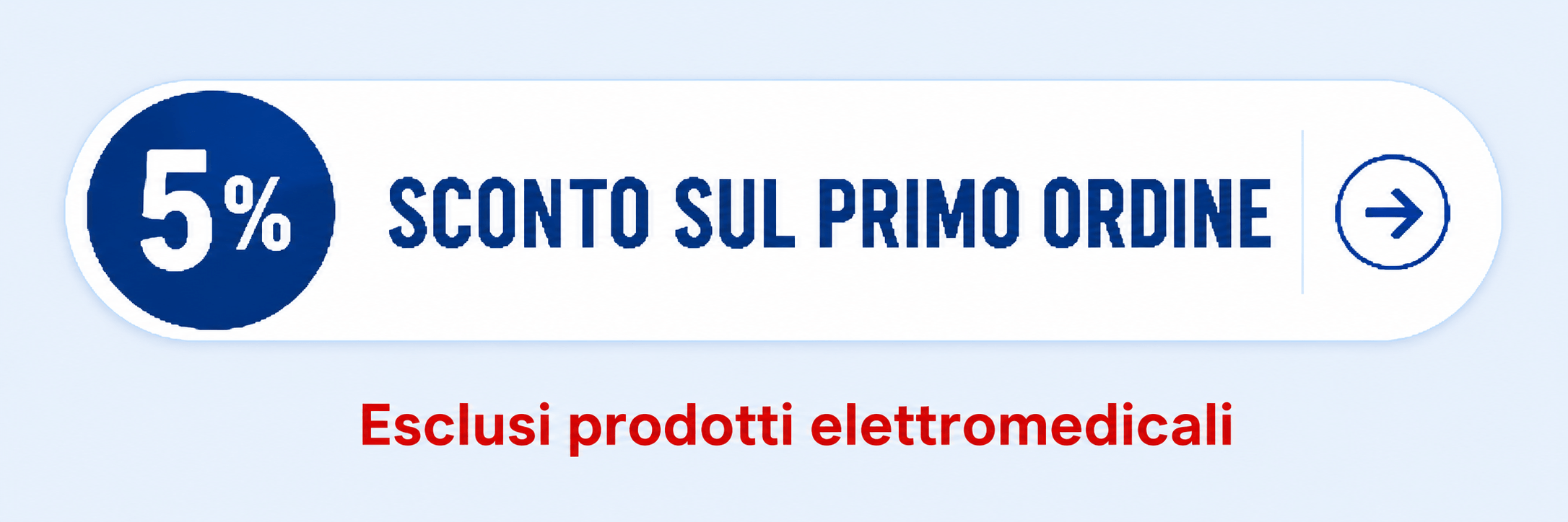 5% sconto sul primo ordine